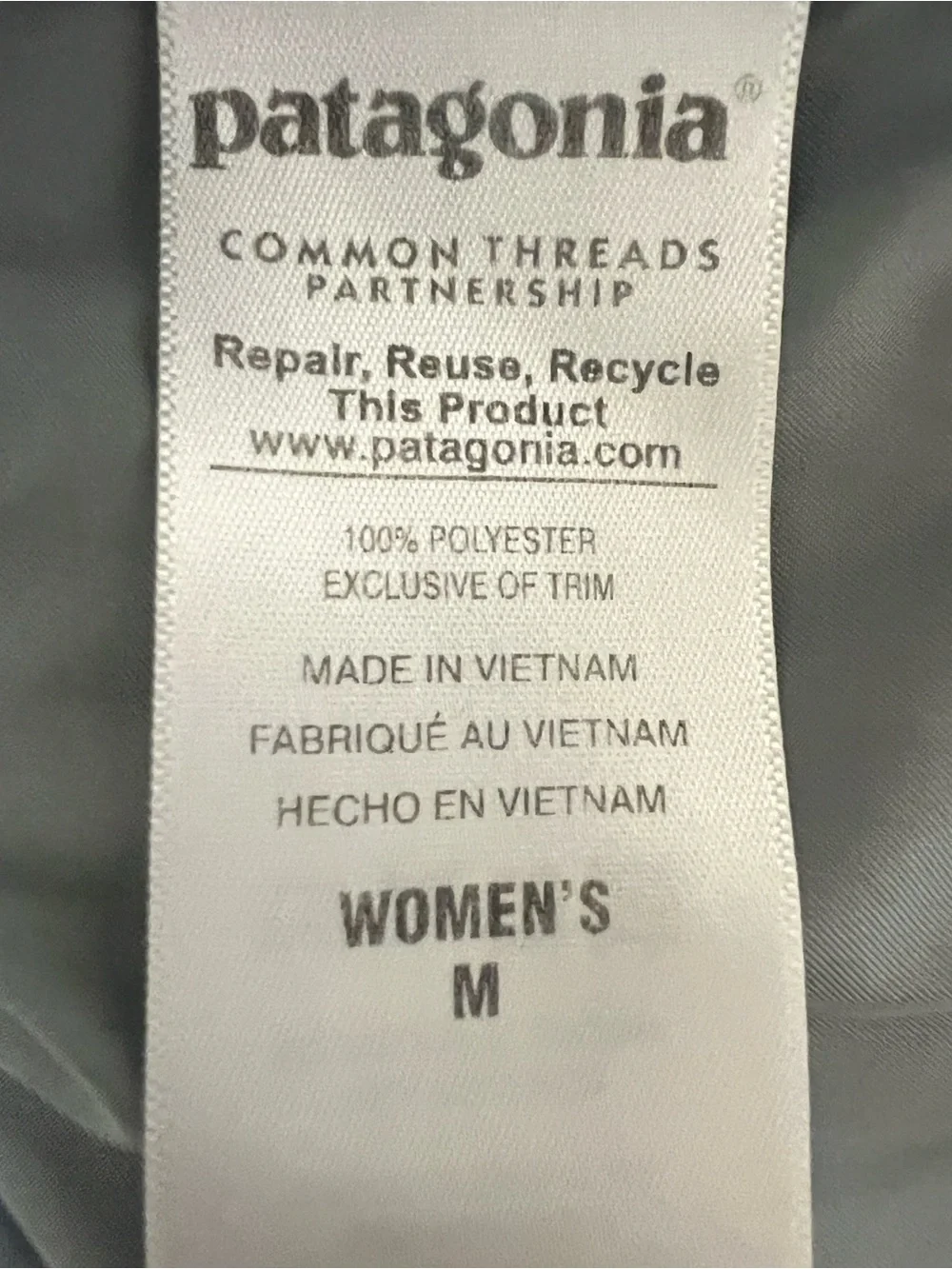 Patagonia Light Gray Sherpa Fleece Vest